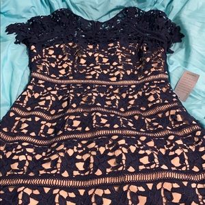 Navy blue lace dress